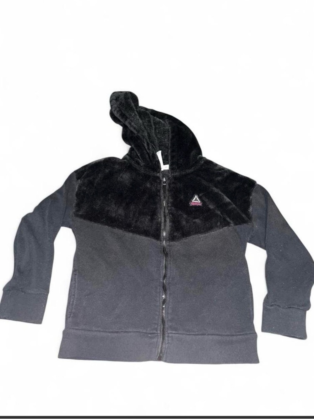 Reebok Black Kids Hooded Zip-Up Sweatshirt